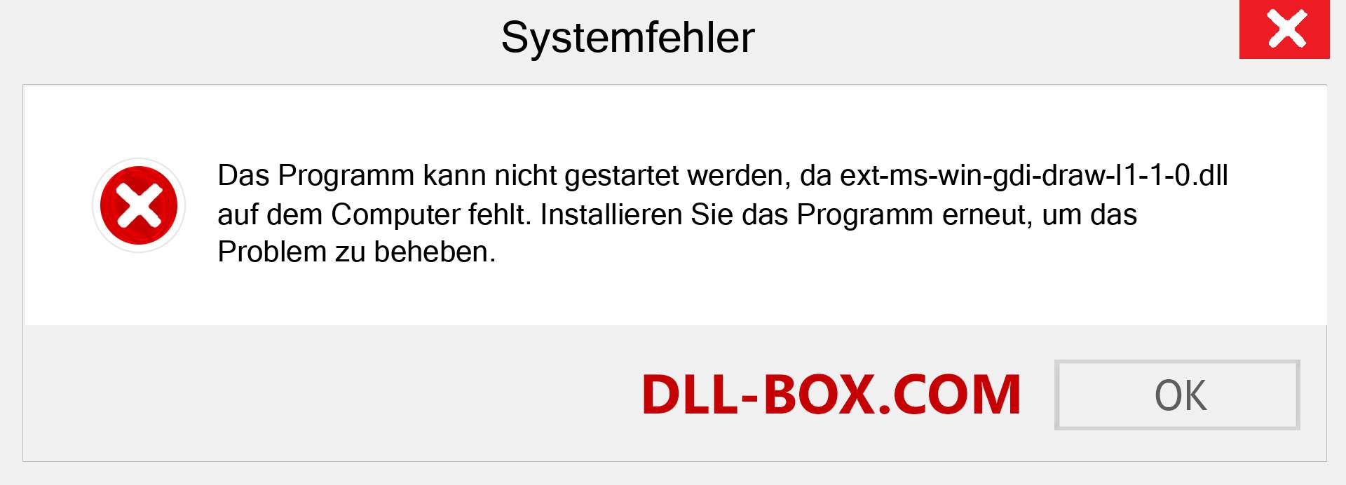 ext-ms-win-gdi-draw-l1-1-0.dll-Datei fehlt?. Download für Windows 7, 8, 10 - Fix ext-ms-win-gdi-draw-l1-1-0 dll Missing Error unter Windows, Fotos, Bildern