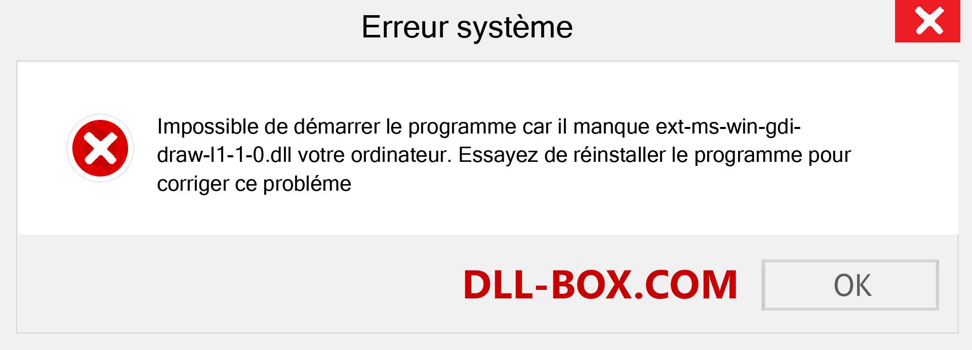 Le fichier ext-ms-win-gdi-draw-l1-1-0.dll est manquant ?. Télécharger pour Windows 7, 8, 10 - Correction de l'erreur manquante ext-ms-win-gdi-draw-l1-1-0 dll sur Windows, photos, images